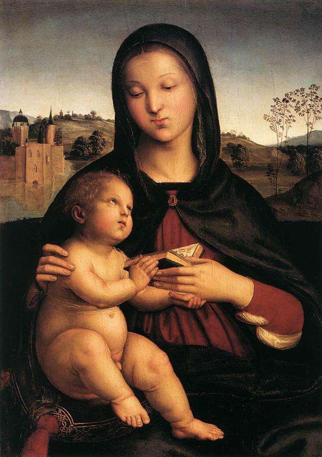 Raphael Madonna and Child with Book